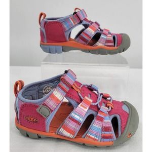 Keen Seacamp II CNX Girl’s Size 7 Pink Gray Closed Toe Water Shoes Sandals